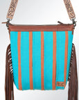 American Darling GIBGX222 Signature Crossbody Hand Tooled Saddle Blanket Genuine Leather Women Bag Western Handbag Purse