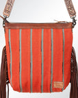American Darling GIBGX219 Signature Crossbody Hand Tooled Saddle Blanket Genuine Leather Women Bag Western Handbag Purse