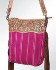 American Darling GIBGX216 Large Crossbody Hand Tooled Saddle Blanket Genuine Leather Women Bag Western Handbag Purse