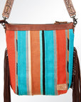 American Darling GIBGX215 Signature Crossbody Hand Tooled Saddle Blanket Genuine Leather Women Bag Western Handbag Purse