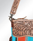 American Darling GIBGX215 Signature Crossbody Hand Tooled Saddle Blanket Genuine Leather Women Bag Western Handbag Purse