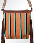 American Darling GIBGX214 Signature Crossbody Hand Tooled Saddle Blanket Genuine Leather Women Bag Western Handbag Purse