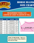 Hilason 1200D Winter Waterproof Horse Turnout Blanket Belly Wrap Pink