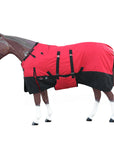 HILASON 1200D Winter Waterproof Poly Horse Blanket Belly Wrap Red | Turnout Blankets for Horses