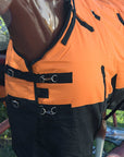 Hilason 1200D Winter Waterproof Horse Turnout Blanket Belly Wrap Orange