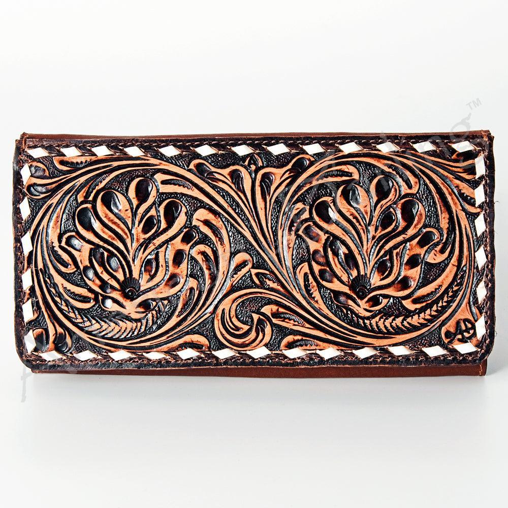 American Darling ADBGZ393 Wallet Hand Tooled Genuine Leather Women Bag Western Handbag Purse