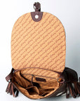 American Darling Messenger Hand Tooled Hair On Genuine Leather Women Bag Western Handbag Purse