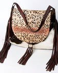American Darling Messenger Hand Tooled Hair On Genuine Leather Women Bag Western Handbag Purse