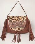 American Darling Messenger Hand Tooled Hair On Genuine Leather Women Bag Western Handbag Purse