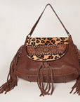 American Darling Messenger Hand Tooled Hair On Genuine Leather Women Bag Western Handbag Purse