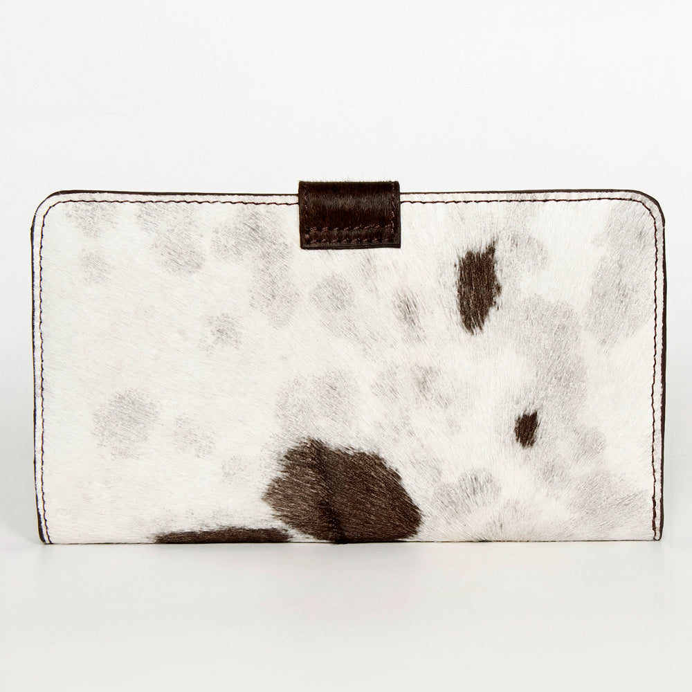 American Darling Wallet Hand Tooled Hair on Genuine Leather Western Women Bag | Handbag Purse Wristlet Travel Clutch