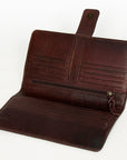 American Darling ADBGZ397 Wallet Hand Tooled Hair On Genuine Leather Women Bag Western Handbag Purse