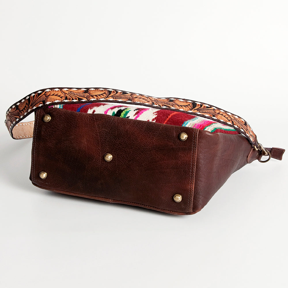 American Darling ADBGA184 Large Crossbody Hand Tooled Saddle Blanket Genuine Leather Women Bag Western Handbag Purse