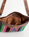 American Darling ADBGA187 Large Crossbody Hand Tooled Saddle Blanket Genuine Leather Women Bag Western Handbag Purse