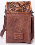 American Darling CELL PHONE HOLDER Hand Tooled Hair-on Genuine Leather women bag western handbag purse