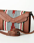 American Darling ADBG716 Envelope Saddle Blanket Genuine Leather Women Bag Western Handbag Purse