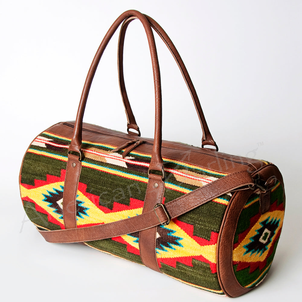 American Darling ADBG717 Duffel Saddle Blanket Genuine Leather Women Bag Western Handbag Purse
