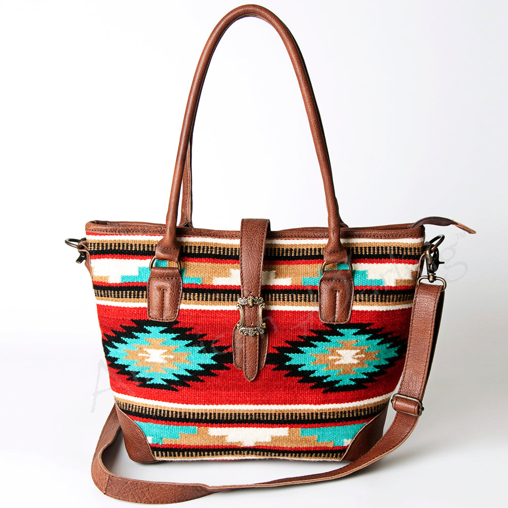 American Darling ADBG723 Tote Saddle Blanket Genuine Leather Women Bag Western Handbag Purse