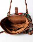 American Darling ADBG723 Tote Saddle Blanket Genuine Leather Women Bag Western Handbag Purse