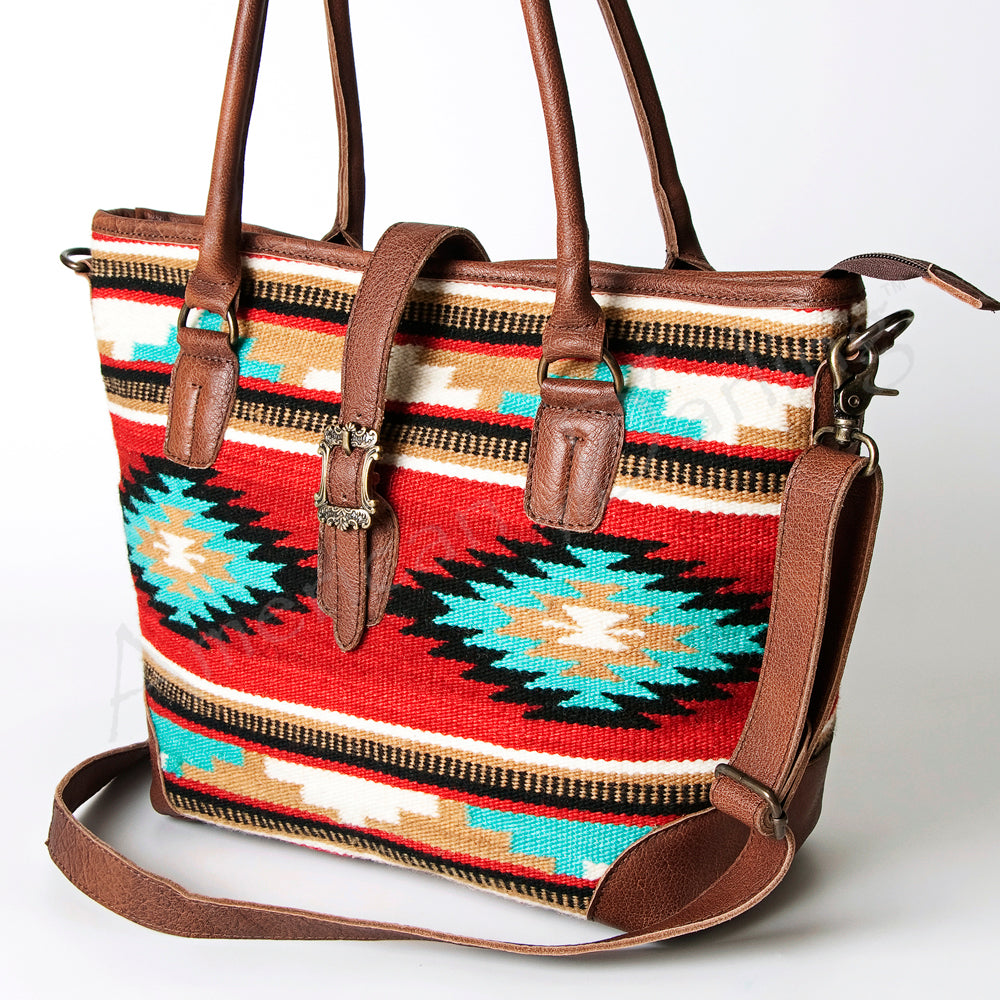 American Darling ADBG723 Tote Saddle Blanket Genuine Leather Women Bag Western Handbag Purse