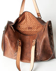 American Darling ADBG724 Duffel Genuine Leather Women Bag Western Handbag Purse