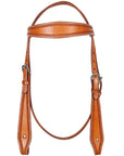 Tan Leather Browband Horse Headstall Western Tack
