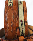HILASON Western Genuine Leather Belt for Handmade Unisex Full Grain Heavy Duty Engraved Buckle Belt Tan