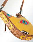 American Darling ADBG726 Large Crossbody Saddle Blanket Genuine Leather Women Bag Western Handbag Purse