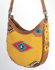 American Darling ADBG726 Large Crossbody Saddle Blanket Genuine Leather Women Bag Western Handbag Purse