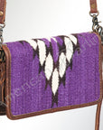 American Darling Organizer Saddle Blanket Genuine Leather Western Women Bag Handbag Purse | for Cute Travel