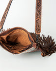 ADBGS192I American Darling Hand Tooled Hair On Genuine Leather Women Bag Western Handbag Purse