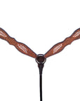 HILASON Western HorseHeadstall Breast Collar One Headstall American Leather Tack Set