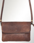 American Darling Genuine Leather Crossbody Bag for Women Vintage Style Flap Shoulder Purse Handcrafted Sling Bag