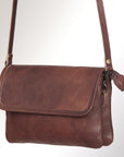 American Darling Genuine Leather Crossbody Bag for Women Vintage Style Flap Shoulder Purse Handcrafted Sling Bag