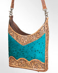 GIBGX207 American Darling Hand Tooled Hair On Genuine Leather Women Bag Western Handbag Purse