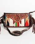 American Darling Small Crossbody Hand Tooled Saddle Blanket Genuine Leather Women Bag Western Handbag Purse