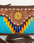 American Darling ADBGA189B Cross Body Ii Hand Tooled Saddle Blanket Genuine Leather Women Bag Western Handbag Purse
