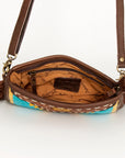 American Darling ADBGA189B Cross Body Ii Hand Tooled Saddle Blanket Genuine Leather Women Bag Western Handbag Purse