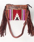 American Darling Cross Body Hand Tooled Saddle Blanket Genuine Leather Women Bag Western Handbag Purse