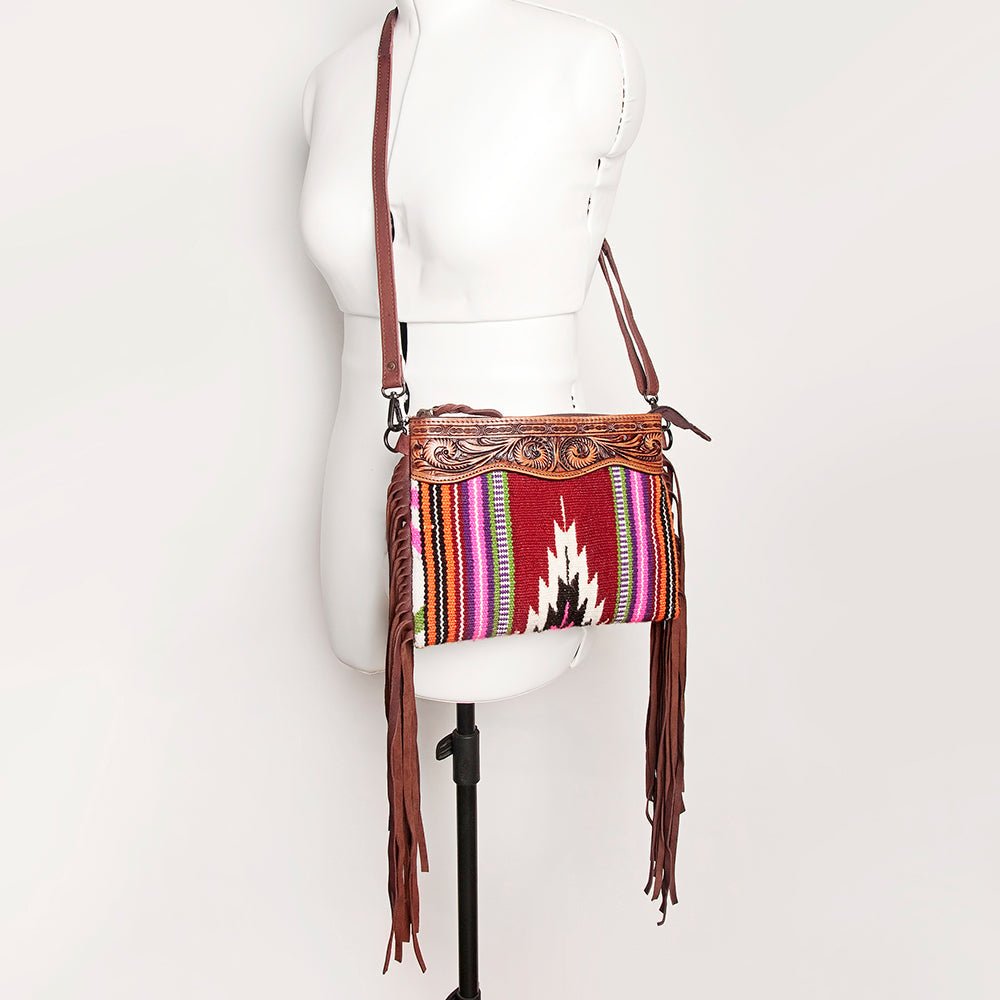 American Darling Cross Body Hand Tooled Saddle Blanket Genuine Leather Women Bag Western Handbag Purse