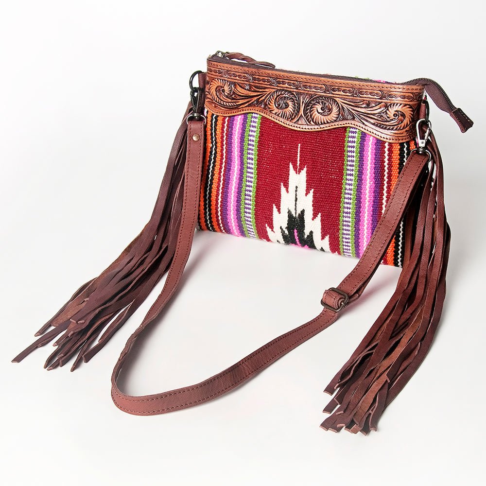 American Darling Cross Body Hand Tooled Saddle Blanket Genuine Leather Women Bag Western Handbag Purse