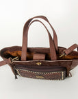 American Darling ADBGI184 Tote Hand Tooled Hair-On Genuine Leather Women Bag Western Handbag Purse