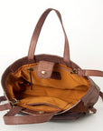 American Darling ADBGI184 Tote Hand Tooled Hair-On Genuine Leather Women Bag Western Handbag Purse