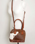 American Darling Tote Hand Tooled Hair on Genuine Leather Western Women Bag Handbag Purse | Travel Bags College Casual