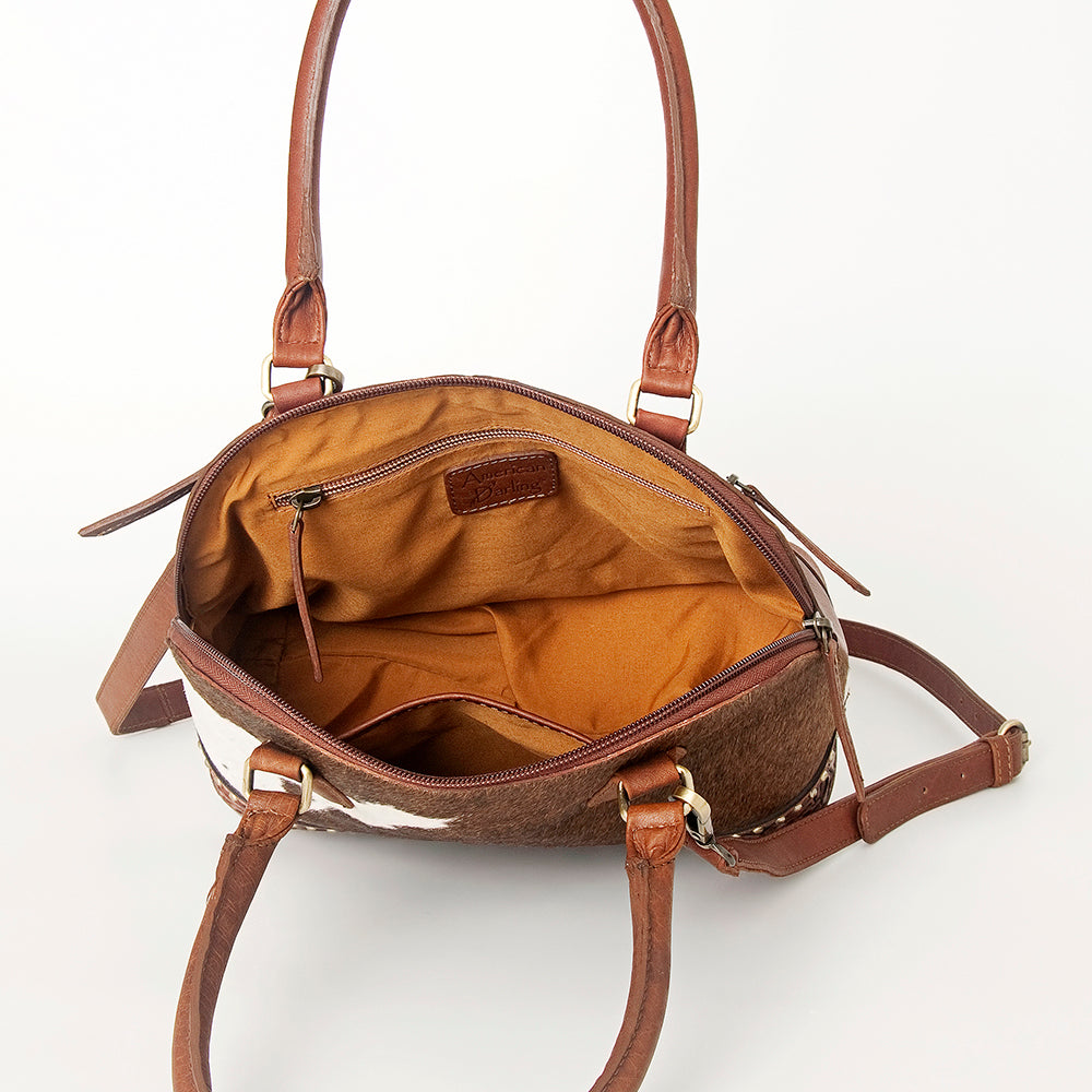 American Darling Tote Hand Tooled Hair on Genuine Leather Western Women Bag Handbag Purse | Travel Bags College Casual