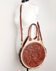 American Darling Tote Hand Tooled Hair-On Genuine Leather Western Women Bag Handbag Purse | Travel Bags College Casual