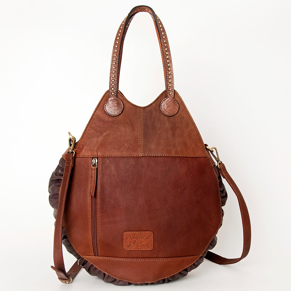 American Darling Tote Hand Tooled Hair-On Genuine Leather Western Women Bag Handbag Purse | Travel Bags College Casual
