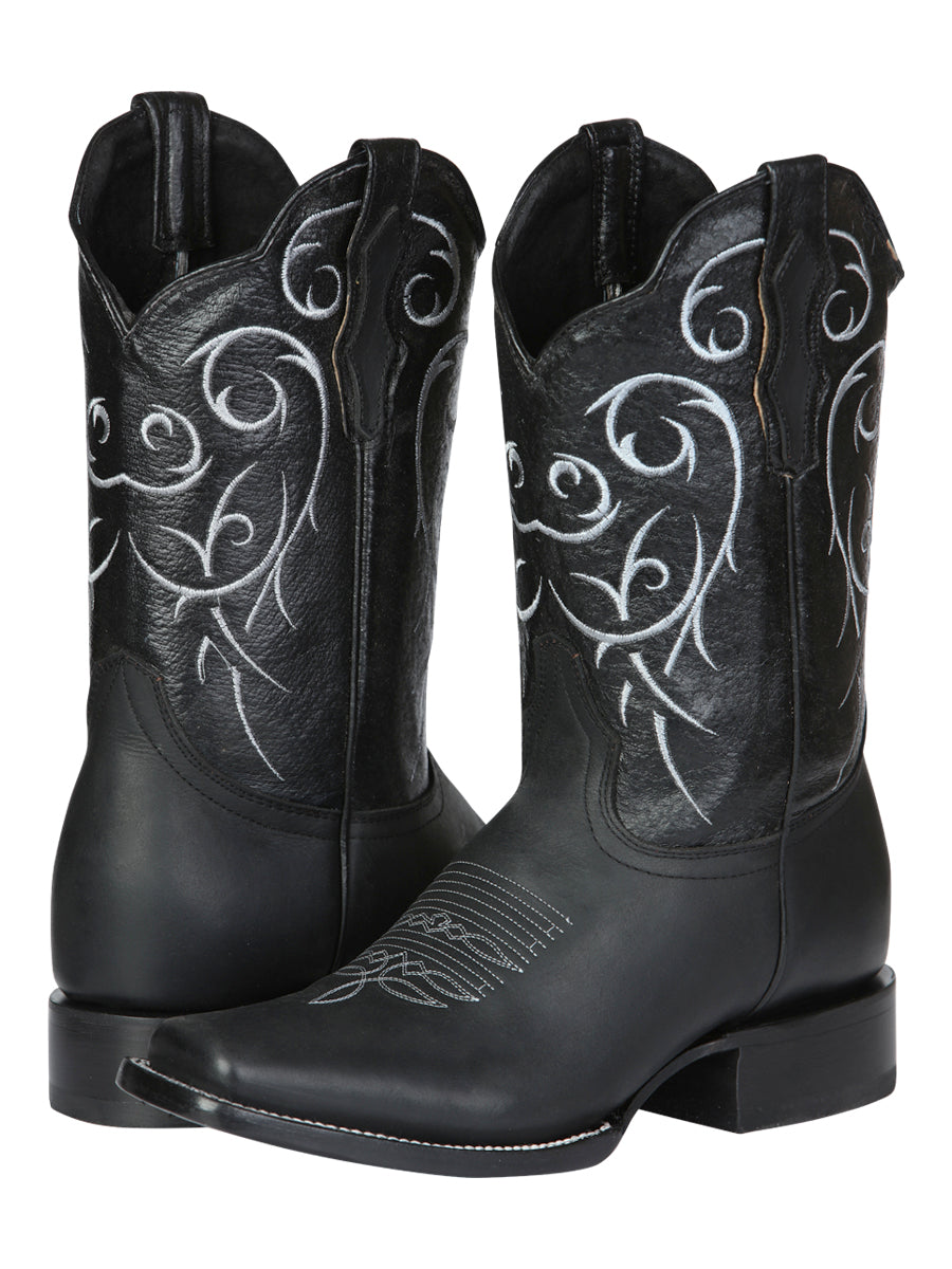 Men’s Leather Cowboy Boot - Made in Mexico - Black 124069