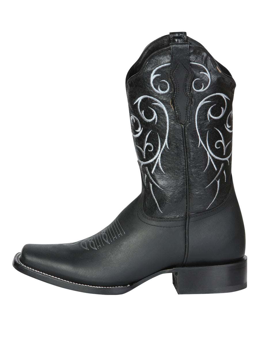 Men’s Leather Cowboy Boot - Made in Mexico - Black 124069