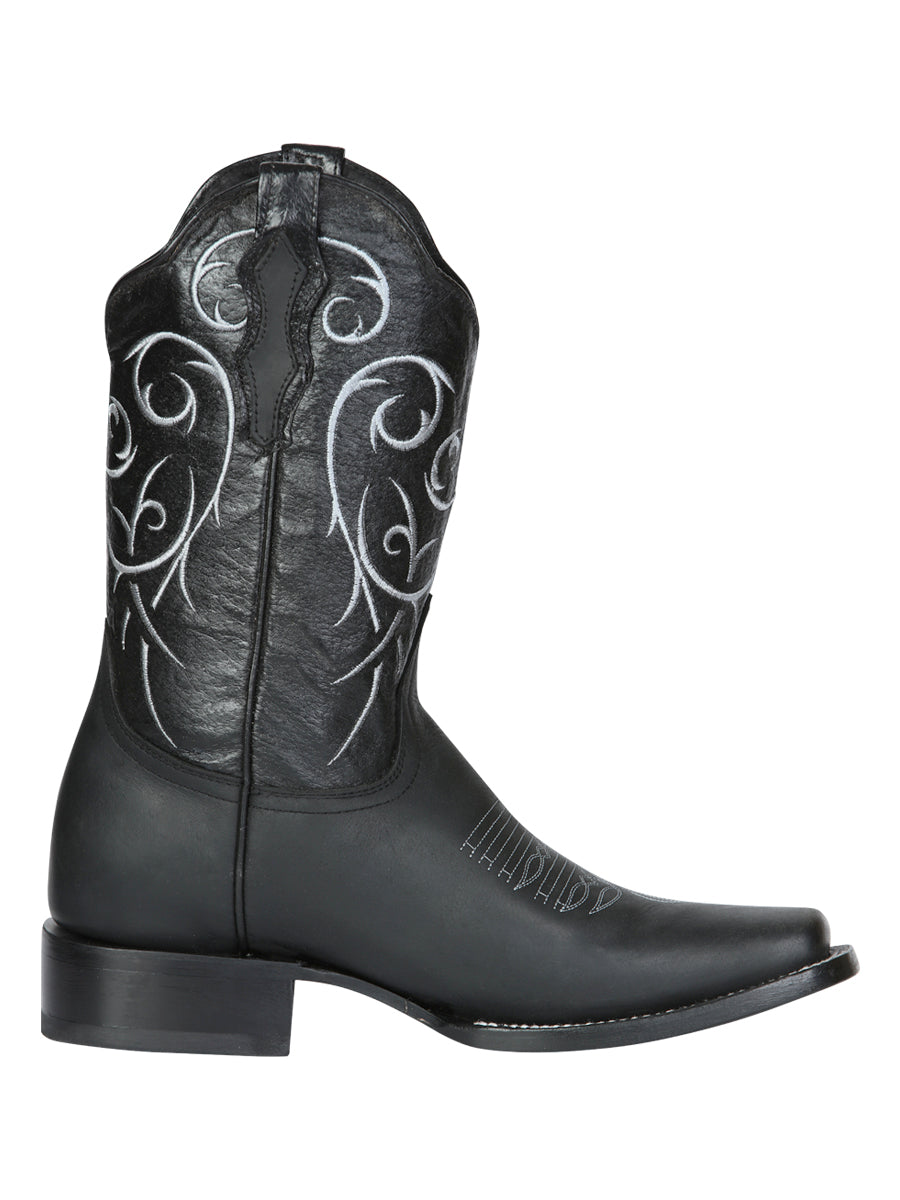 Men’s Leather Cowboy Boot - Made in Mexico - Black 124069